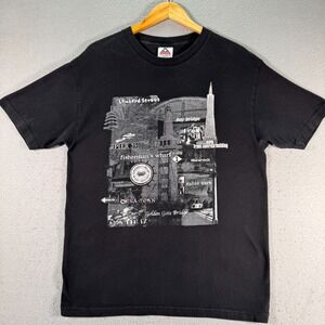 Vintage San Francisco T-Shirt Adult Large Black Graphic Bay Area Golden Gate Y2K